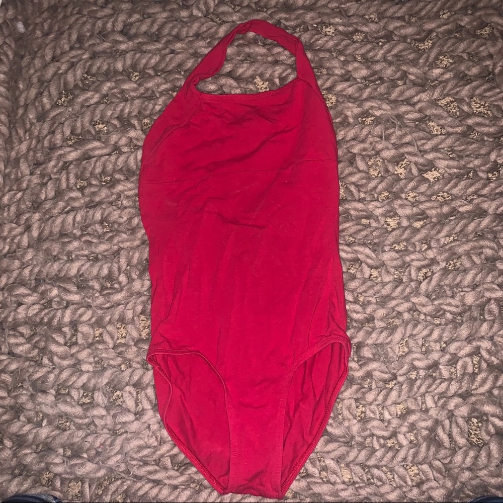Red Halter Leotard